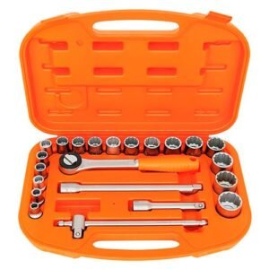 Maletín con Dados Estriados y Accesorios 1/2" Pulgadas - 22 Piezas Tramontina PRO